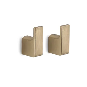 Porta accappatoio doccia 2 pezzi oro matt "Pirenei"